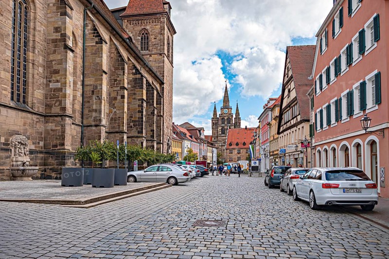 Martin-Luther-Platz in Ansbach, Bavaria, Germany, Europe