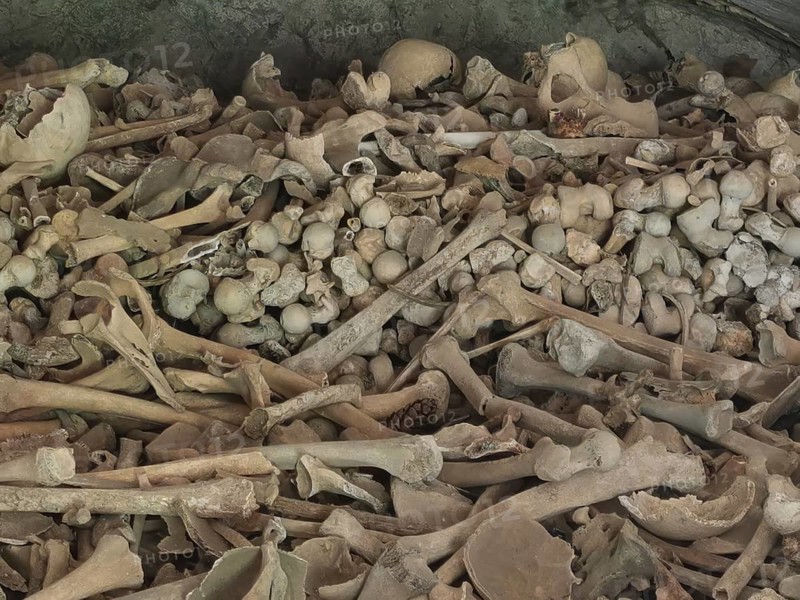 Ossuary at the Anna Chapel, Waischenfeld in Franconian Switzerland, Bayreuth County, Upper Franconia, Bavaria, Germany, Europe