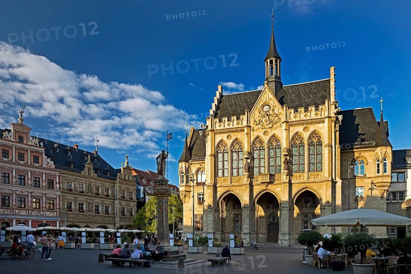 Town Hall at the Fish Market, Erfurt, Thuringia, Germany, Europe