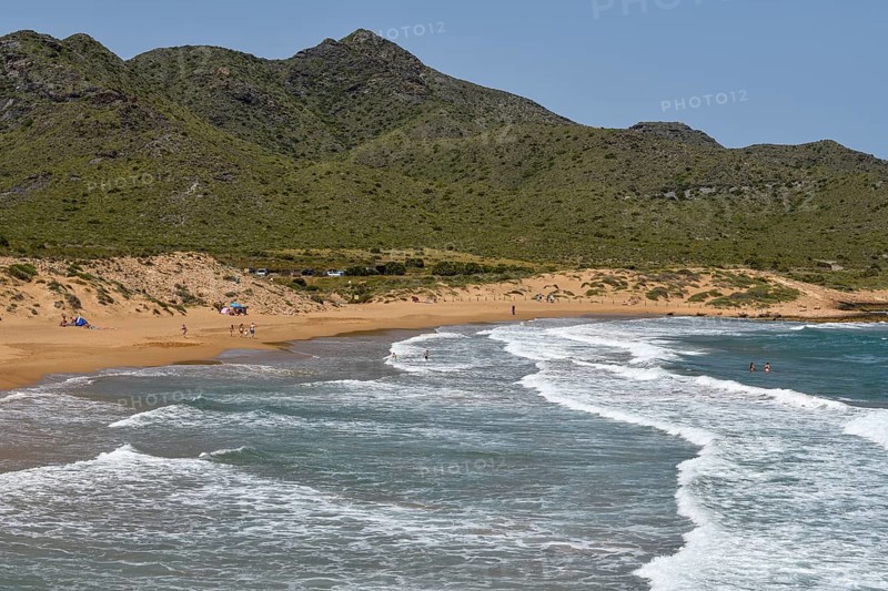 Playa de Calblanque, beach in the regional park Monte de las Cenizas y (Peña) del Águila, near Cartagena, region Murcia, Spain, Europe