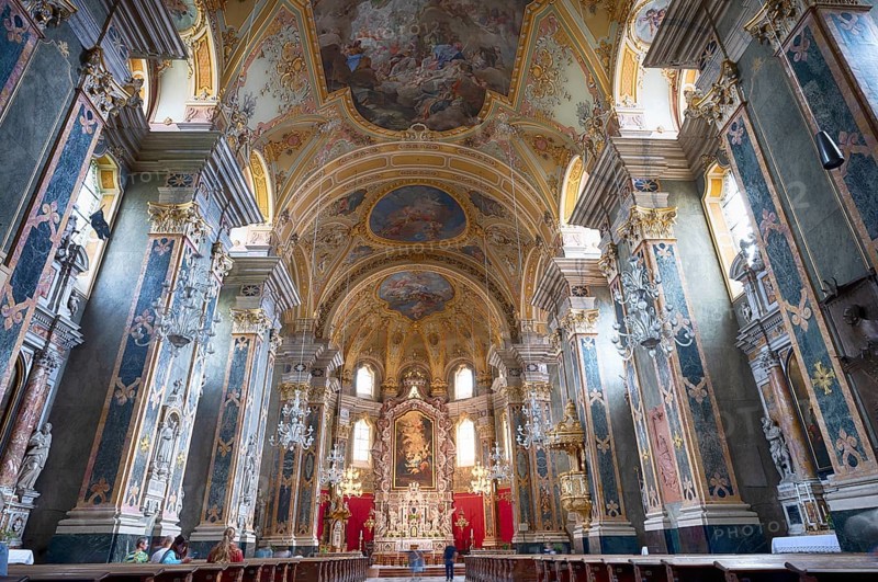 Interior, Cathedral of the Assumption of the Blessed Virgin Mary and St. Cassian, Bressanone Cathedral, Brixen, Bressanone, South Tyrol, Trentino, Italy, Europe
