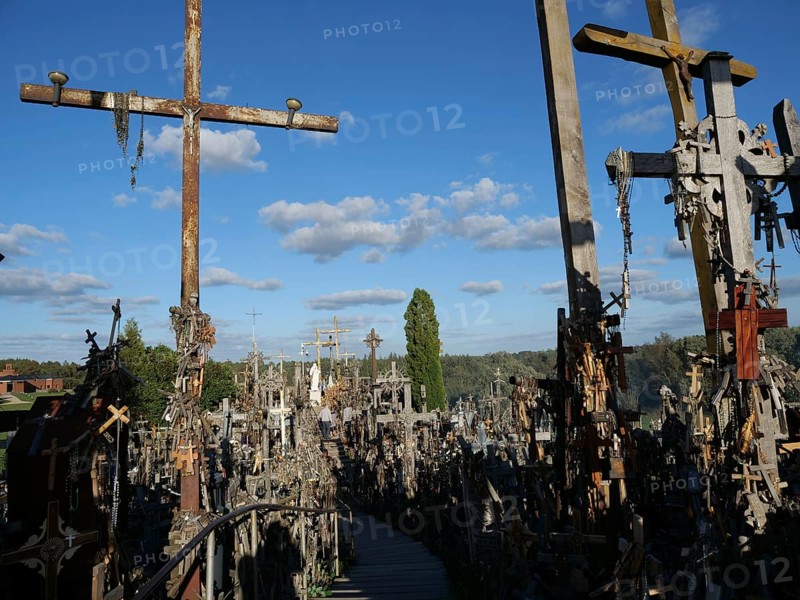 The Hill of Crosses is a Catholic and tourist pilgrimage site and one of the sights, Hill of Crosses, Siauliai, Schaulen, Lithuania, Europe