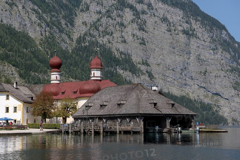 Königssee, Wallfahtskirche St. Bartholomä, Schönau, Königssee, Berchtesgaden National Park, Berchtesgadener Land, Bavaria, Germany, Europe