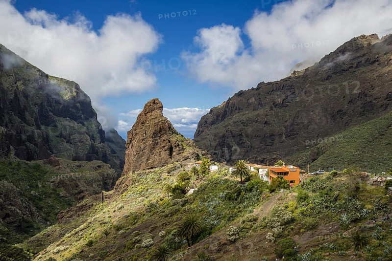 Masca mountain village, Masca Gorge, Barranco de Masca, Teno Mountains, Tenerife, Canary Islands, Spain, Europe