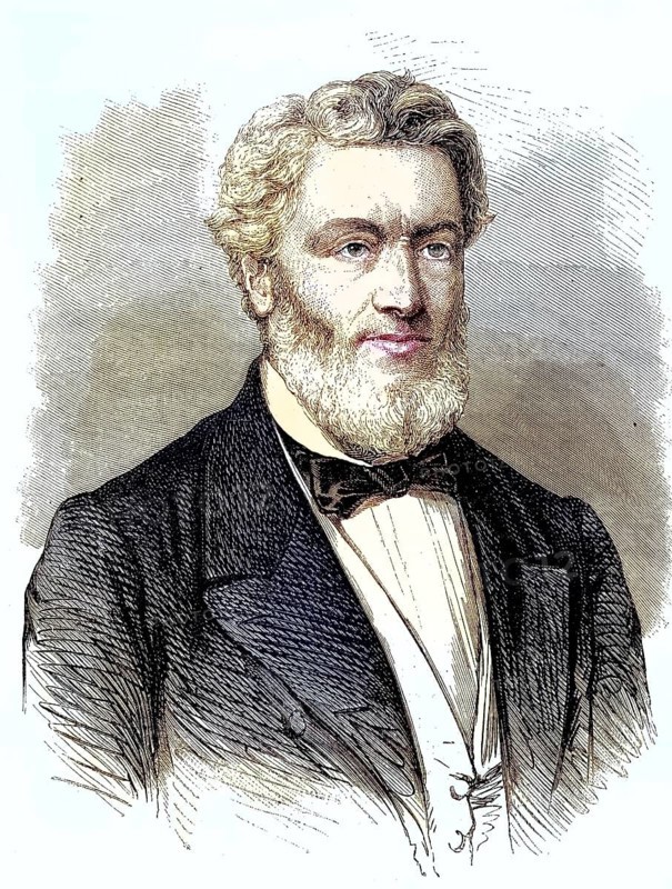 Jules Claude Gabriel Favre (21 March 1809 - 19 January 1880) was a French politician. From 1870 to 1871 he was Minister of Foreign Affairs in the Government of National Defence, Historical, digitally restored reproduction of a 19th century original