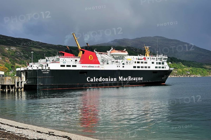 Caledonian MacBrayne Ferry at Ullapool Pier bound for Stornoway, Highlands, Scotland, UK