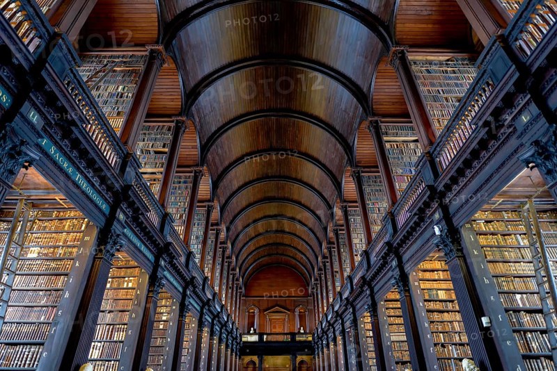 Long Room, the old library of Trinity College, University, Dublin, Republic of Ireland