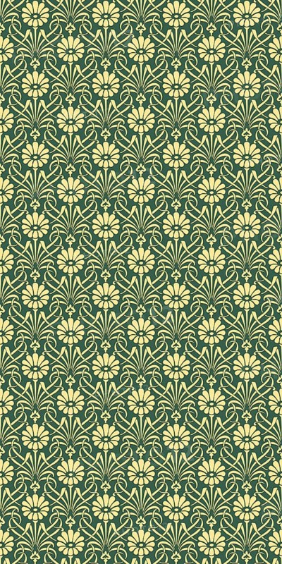Decorative Art Nouveau floral print, seamless vector pattern