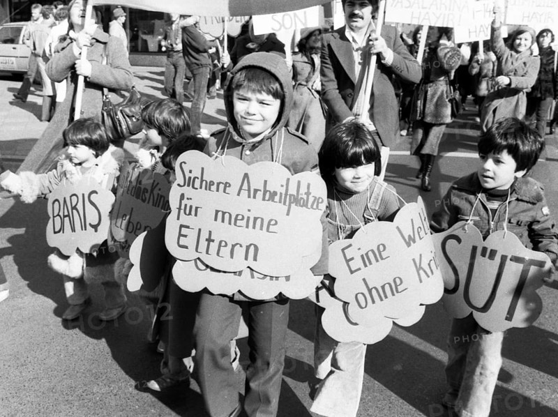 Equal pay was one of the main demands of woman at the International Women's Day demonstration in Düsseldorf, Germany on 08.03.1980