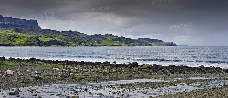 Staffin Bay on the Isle of Skye, Scotland, Highlands, UK