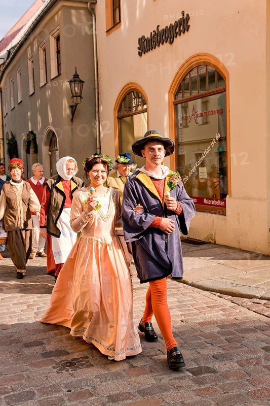 Historic bridal train in Meissen