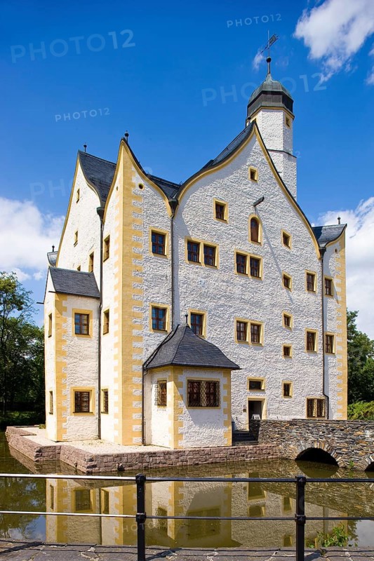 Klaffenbach moated castle is located in the Klaffenbach district of the city of Chemnitz in the Free State of Saxony. The castle, located not far from the Würschnitz, was formerly also known as Neukirchen Castle. It is an almost unique example of a Renaissance moated castle in Saxony