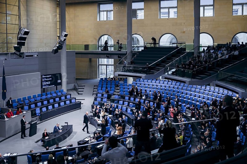 Juergen Trittin, Buendnis 90 Die Gruenen, aufgenommen im Rahmen seiner letzten Rede im Deutschen Bundestag in Berlin, 14.12.2023
