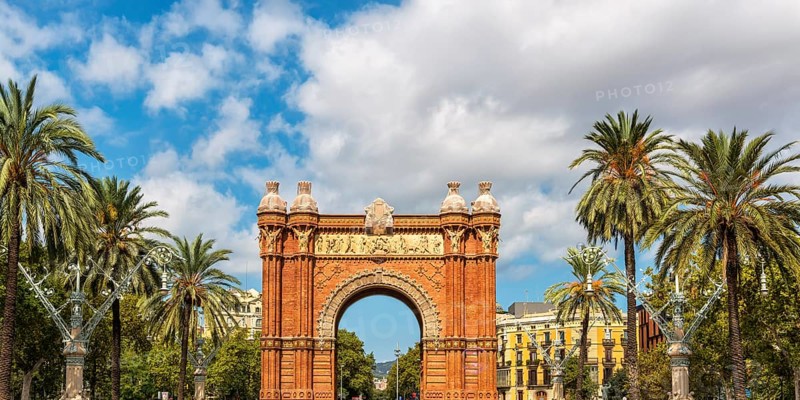 Arc de triomf, in Barcelona, Spain, Europe
