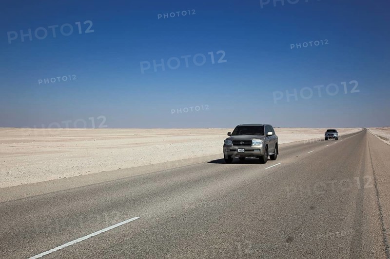 Scene on the desert road from Salalah to Nizwa, 1000 kilometres through the empty quarter, ar-Rub al-Khali