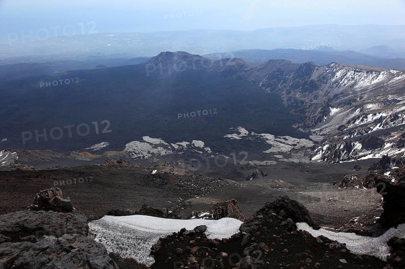 Volcanic landscape at the secondary crater of Etna, Etna, Sicily, Italy, Europe