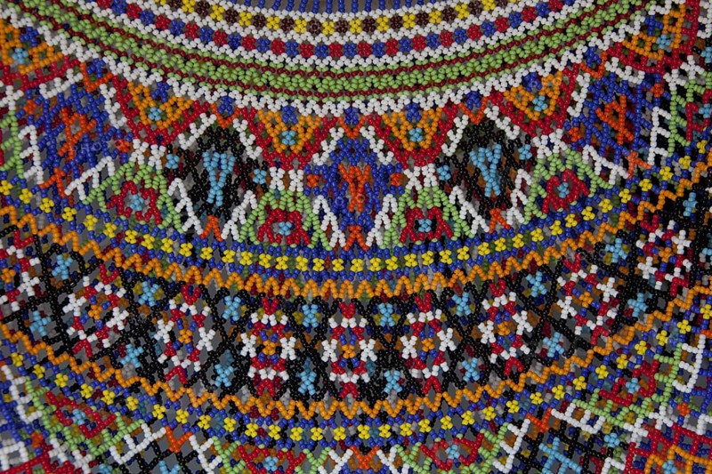 Detail of traditional costume at the Uummannaq Museum, North-Greenland, Greenland, North America