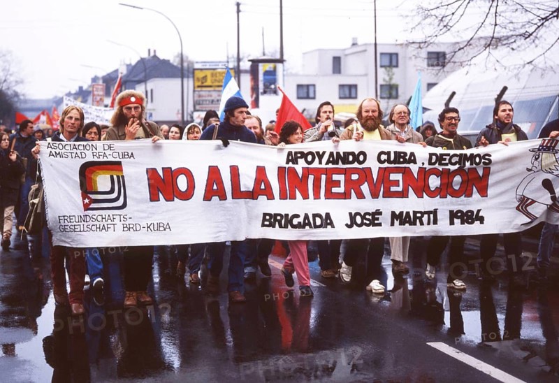DEU, Germany: The historical slides from the 84-85 r years, Bonn. Solidarity with Nicaragua on 3 November 1984
