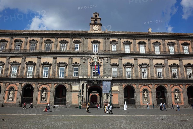 Palazzo Reale, Palace of the Viceroys, in Piazza del Plebescito, Naples, Campania, Italy, Europe
