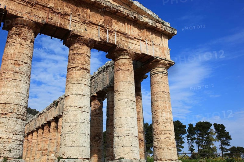 Temple of Hera, Temple of Hera in the former ancient city of Segesta, the province of Trapani, Sicily, Italy, Europe