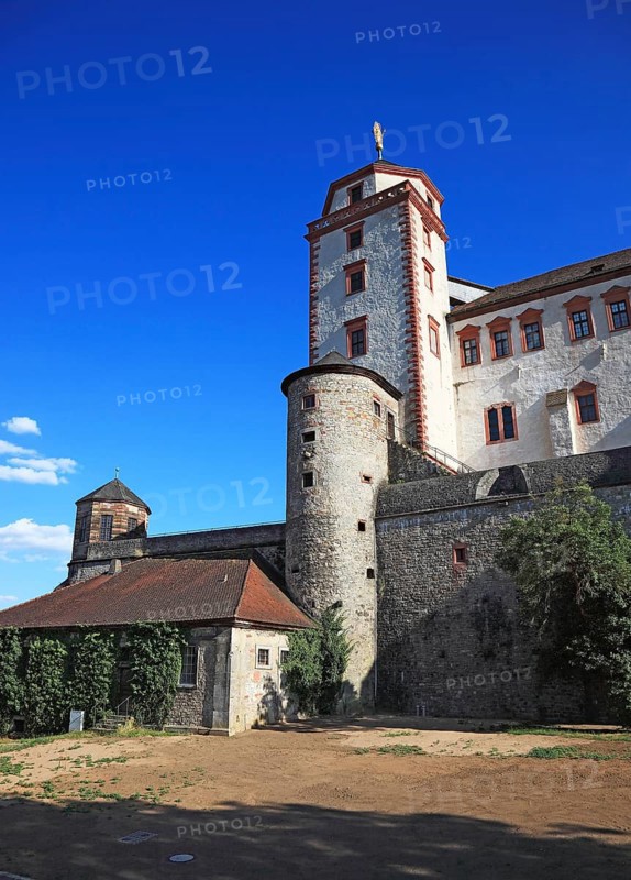 Marienturm, Marienberg Fortress, Würzburg, Lower Franconia, Bavaria, Germany, Europe