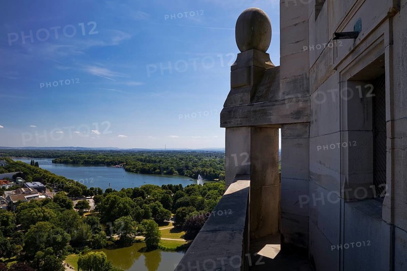 New Town Hall, view from the Town Hall Tower to the Maschsee, Hanover, Lower Saxony, Germany, Europe
