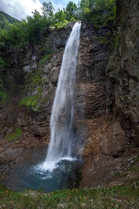 Waterfall, Stuibenfall, Oytal, near Oberstdorf, Allgäu Alps, Oberallgäu, Allgäu, Bavaria, Germany, Europe