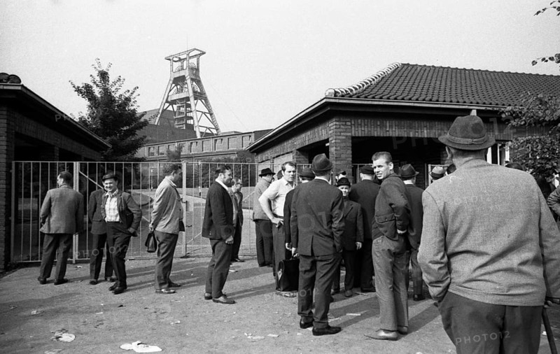 The spontaneous strike, here on 10.9.1969 by the miners of the Minister Stein colliery, was one of the starting points of the strike movement of what later became known as the September strikes in the coalfield, Germany, Europe