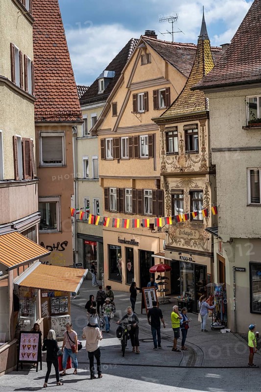 The Neckargasse in the old town of Tübingen, Baden-Württemberg, Germany, Europe