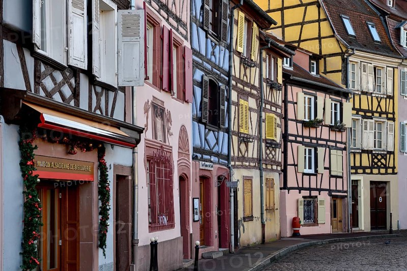 Half-timbered facades, Petite Venise, Little Venice, Colmar, Département Haut-Rhin, Alsace, France, Europe