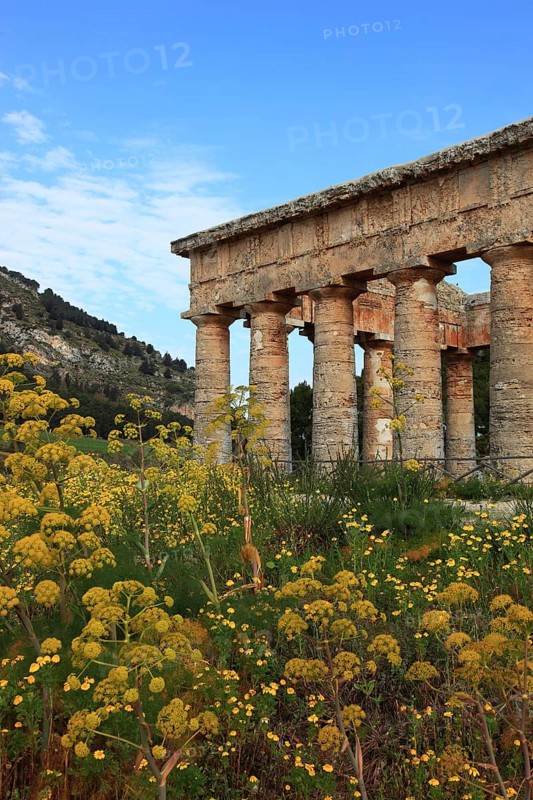 Temple of Hera, Temple of Hera in the former ancient city of Segesta, the province of Trapani, Sicily, Italy, Europe
