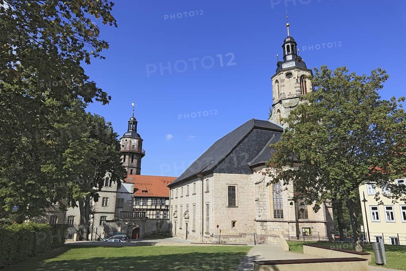 Bertholdsburg Castle in Schleusingen, Hildburghausen County, Thuringia, Germany, Europe