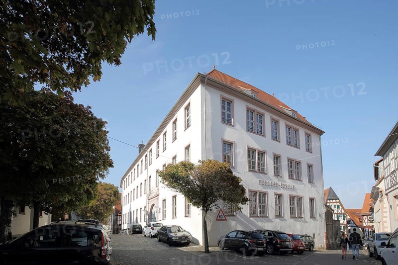 Castle School built 1700, Castle School, Heppenheim, Bergstrasse, Hesse, Germany, Europe