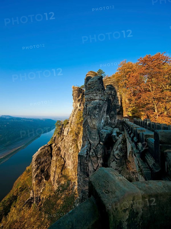 Bastei view in Saxon Switzerland