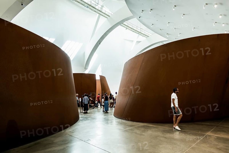 Guggenheim Museum, architect Frank Gehry, interior view, artist Richard Serra, Bilbao, Basque Country, Spain, Europe