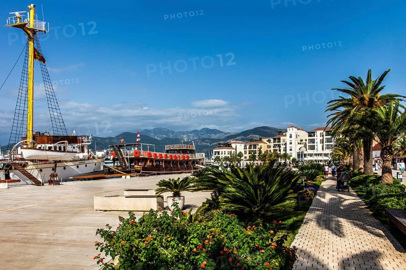 Luxury yacht marina, Porto Montenegro, Bay of Kotor, Montenegro, Tivat, Montenegro, Europe