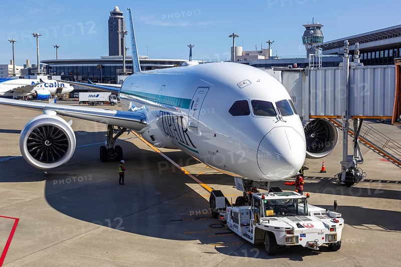 A Zipair Boeing 787-8 Dreamliner aircraft with the registration JA850J at Tokyo Narita Airport (NRT) in Tokyo, Japan, Asia