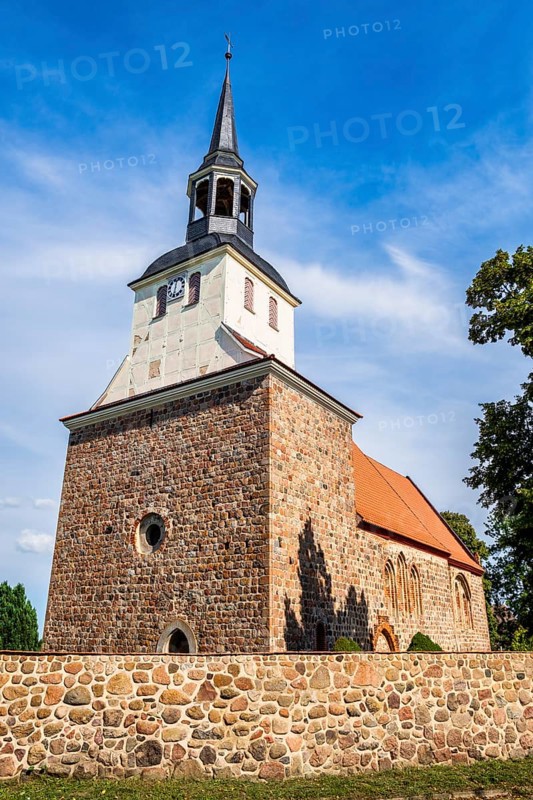 Lübbersdorf Village Church, Galenbeck, Mecklenburg-Western Pomerania, Germany, Europe