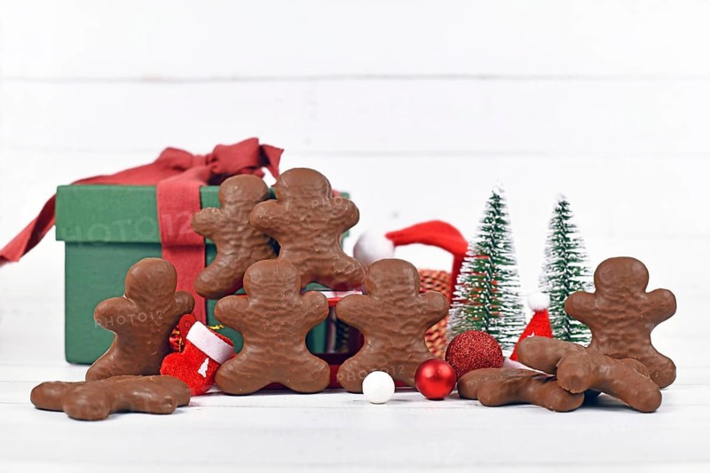 Chocolate glazed German Christmas gingerbread men