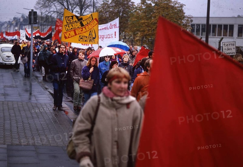 DEU, Germany: The historical slides from the 84-85 r years, Bonn. Solidarity demo for Nicaragua on 3 Nov. 84