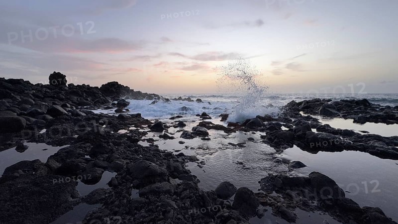 Playa del Ingles beach, La Playa district in Valle Gran Rey, La Gomera, Canary Islands, Spain, Europe