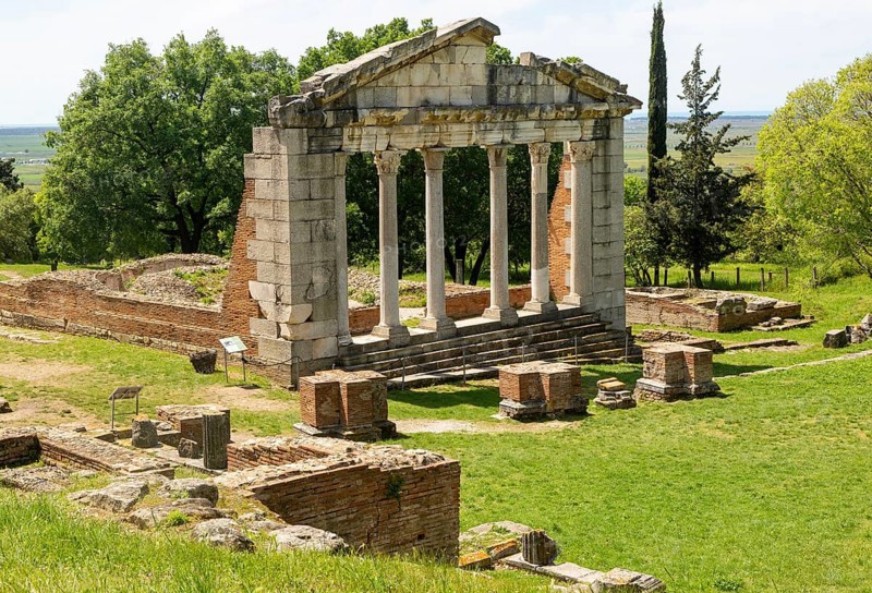 Monument of Agonothetes or Bouleuterion, Roman 2nd century AD, Apollonia Archaeological Park, Pojan, Albania, Europe