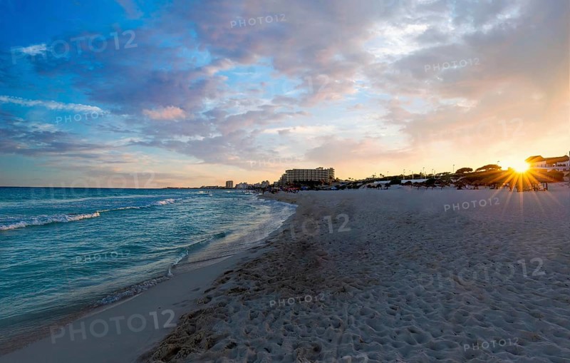 Playa Delfines (Dolphin Beach) nicknamed El Mirador (The Lookout) one of the most scenic public beaches in Riviera Maya