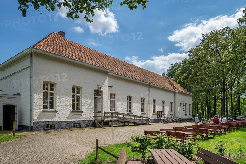 Banquet hall Casino, former army barracks at the Colony of Wortel near Hoogstraten, province of Antwerp, Flanders, Belgium, Europe