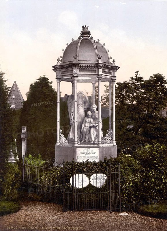 Martyr's Monument, Stirling, Scotland, Historic, digitally restored reproduction from a 19th century original, Record date not stated