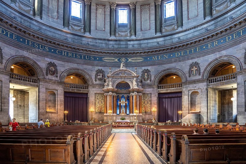 Interior of Frederik's Church or Marble Church, Copenhagen, Denmark, Europe