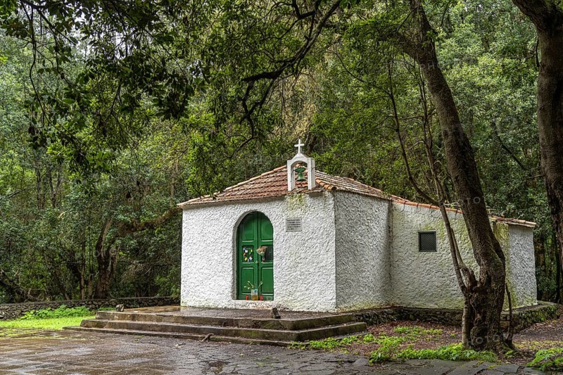 The Ermita de Lourdes chapel, El Cedro, Garajonay National Park, La Gomera Island, Canary Islands, Spain, Europe