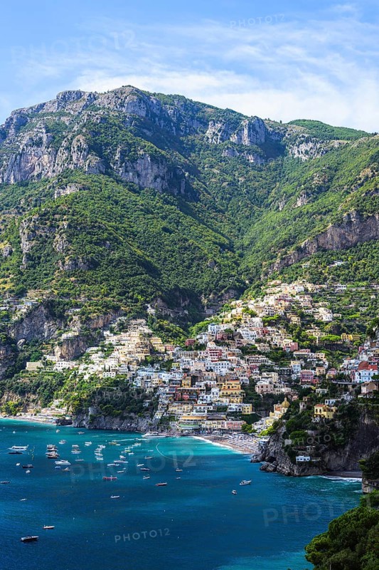 View of Positano, Amalfi Coast, Italy, Europe