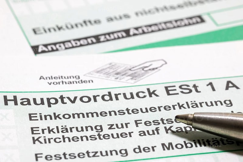 Income tax return, main form ESt 1 A, form, biros
