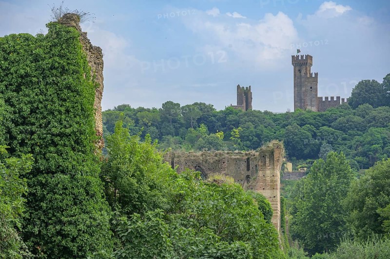 Scaliger Castle, Borghetto, Valeggio sul Mincio, Province of Verona, Italy, Europe